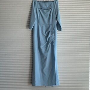 Adrianna Papell Light Blue Long Sleeve Dress